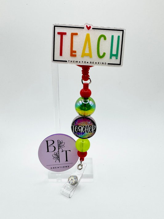 Teach Badge Reel W/ Velcro