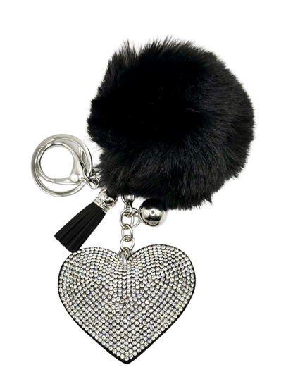 Heart Rhinestone Keychain