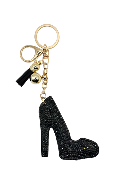 High Heel Rhinestone Keychain