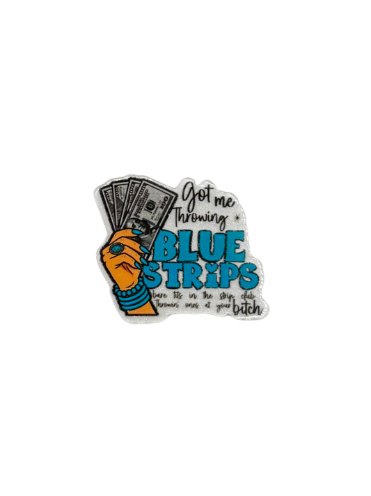 Blue Strips Acrylic