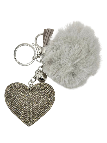 Heart Rhinestone Keychain