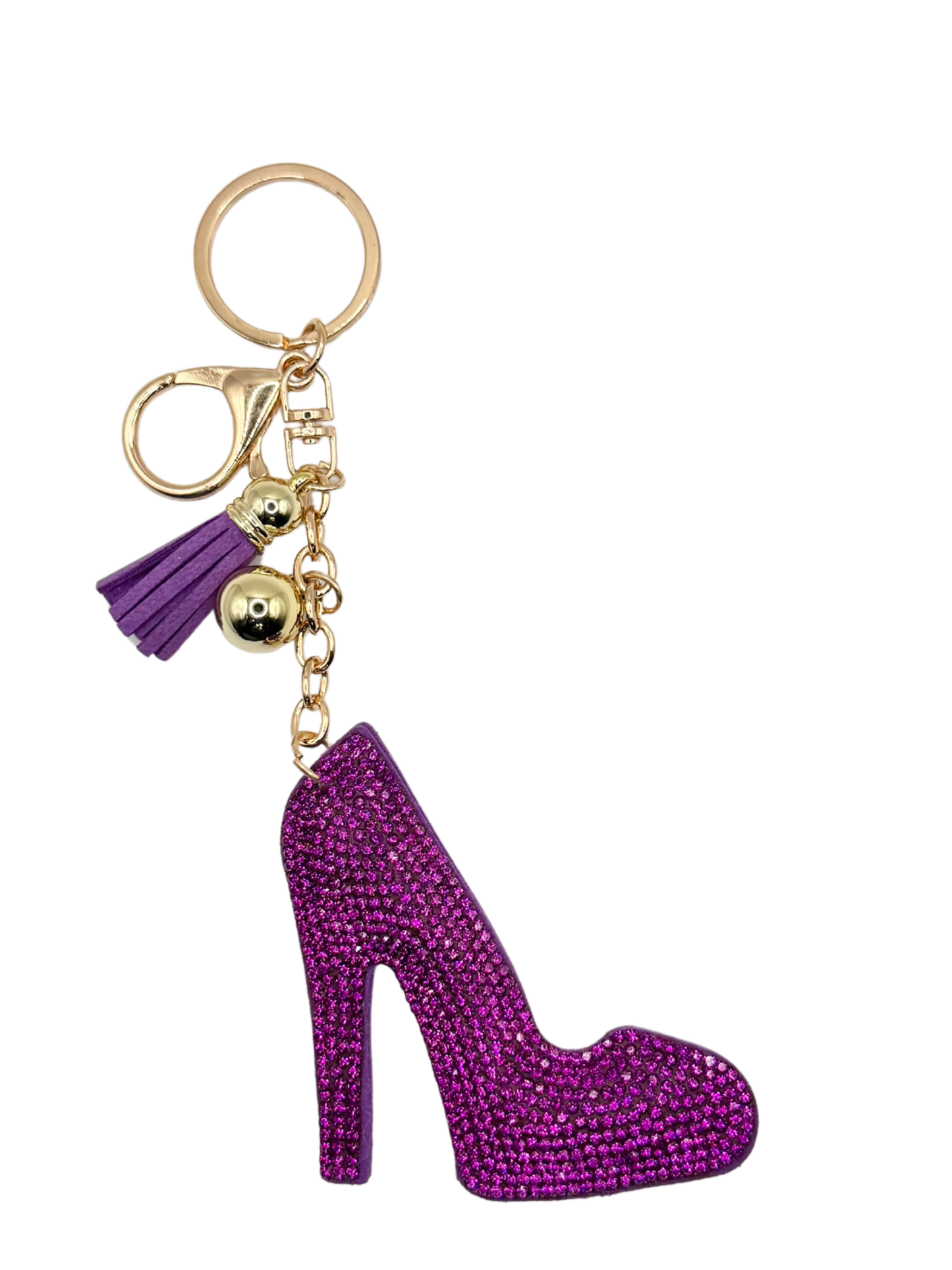High Heel Rhinestone Keychain