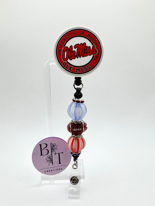 UM OM Badge Reel W/ Velcro