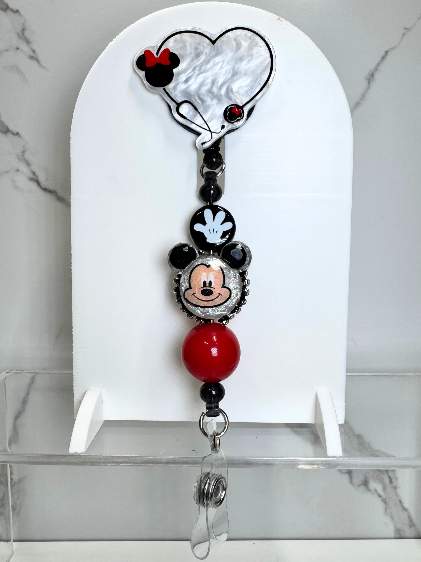 Mouse Stethoscope Badge Reel