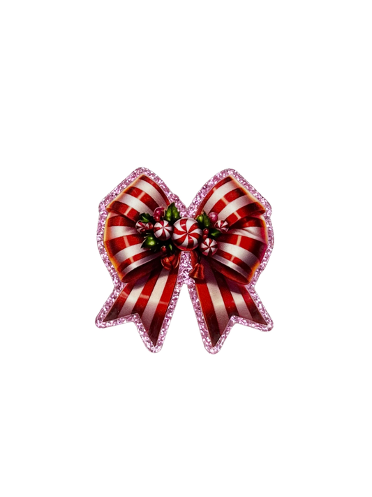 Candy Cane Bow Acrylic