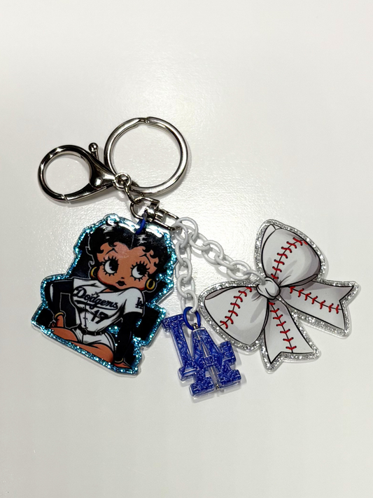 #15 LAD Betty Baseball Keychain