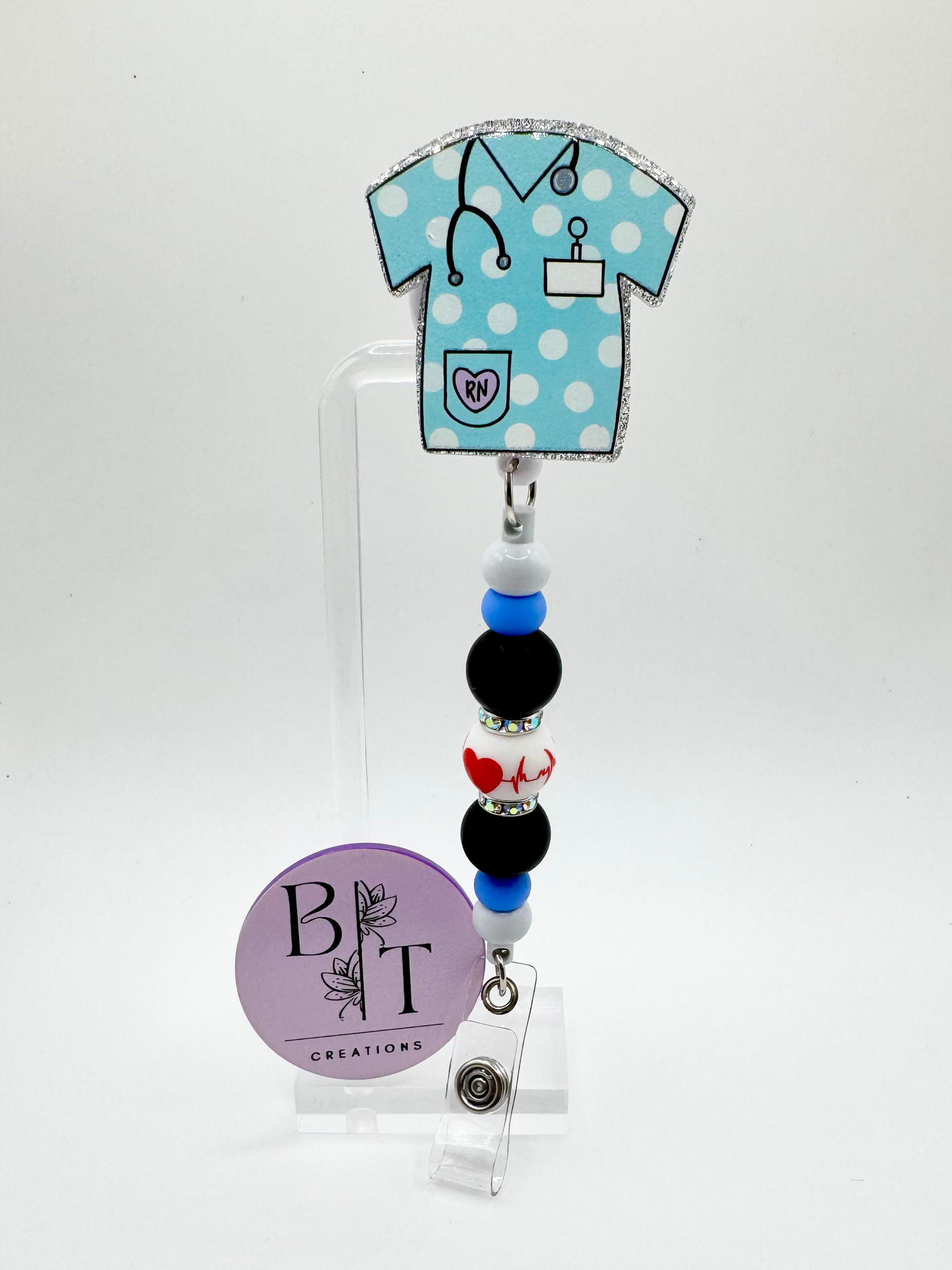RN Scrub Badge Reel W/ Velcro