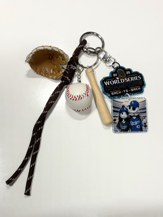 #25 LAD Baseball Keychain
