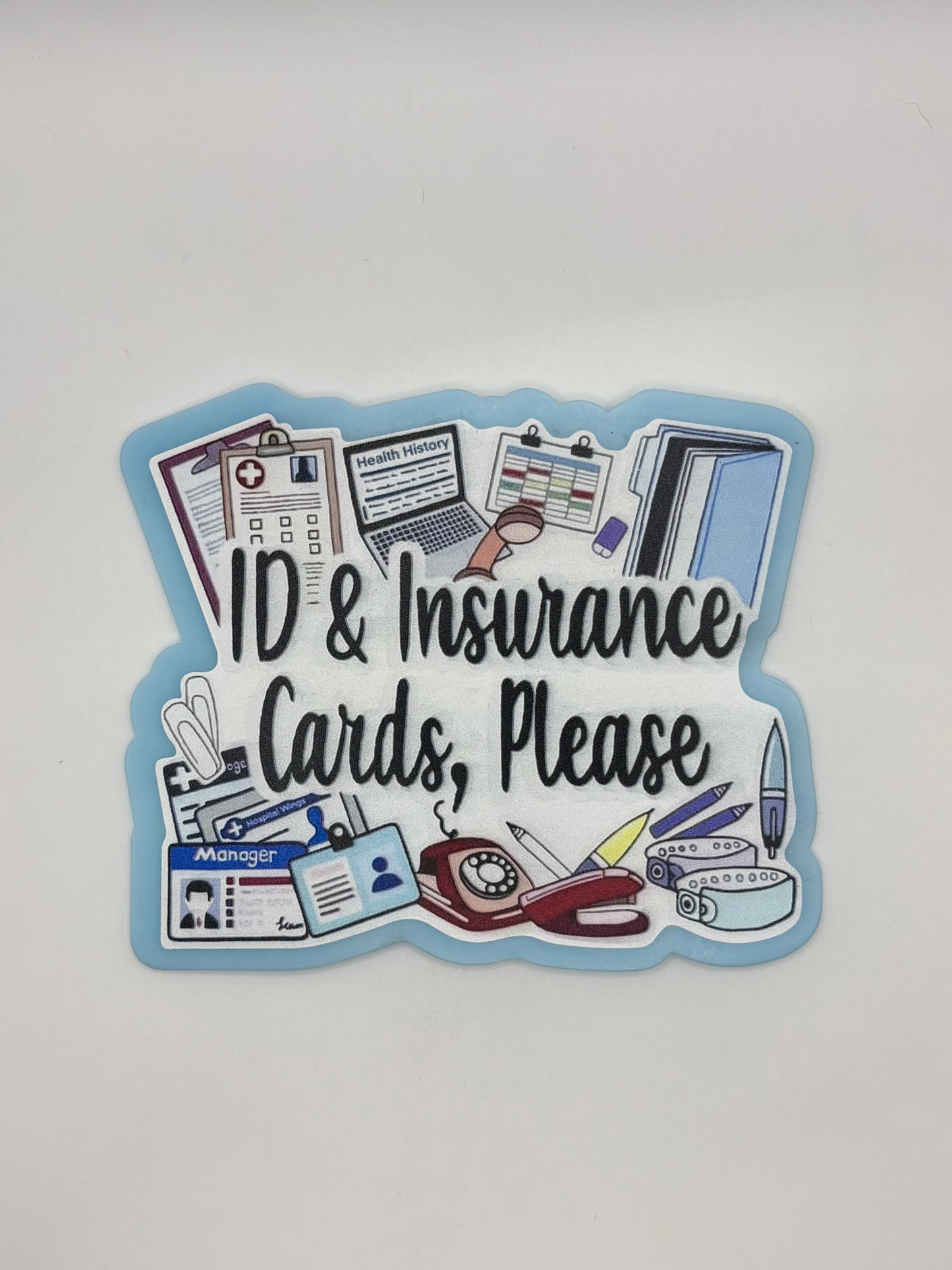 ID & Insurance Cards, Please Acrylic