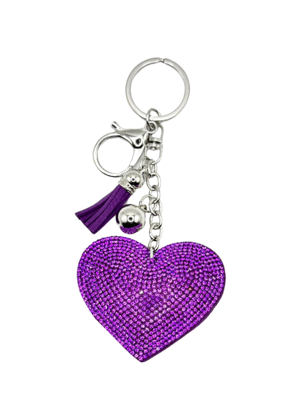 Heart Rhinestone Keychain