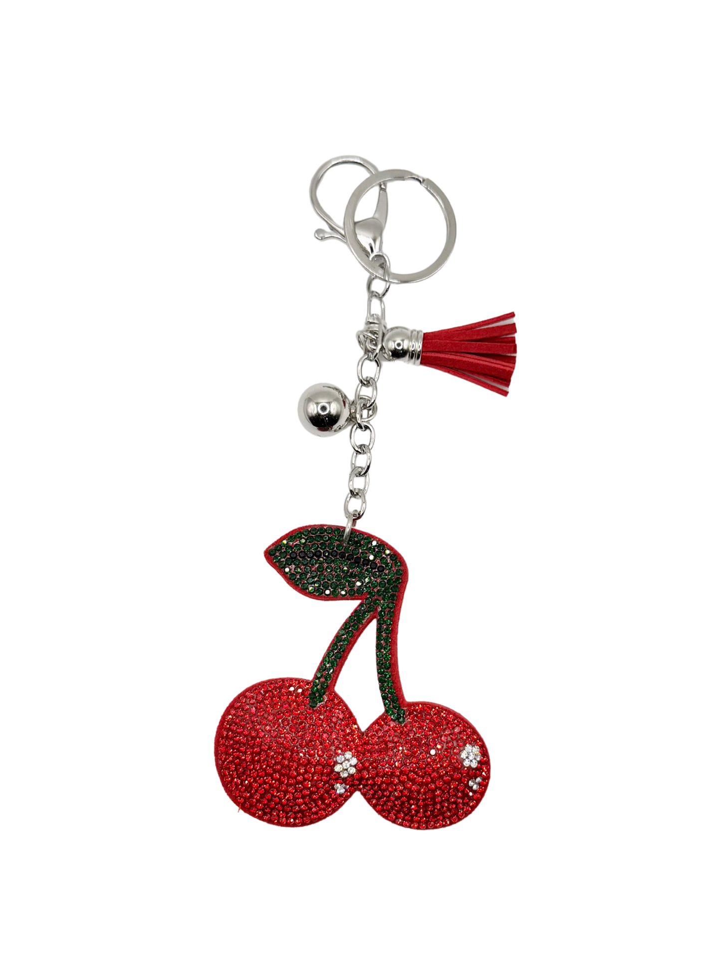 Cherry Rhinestone Keychain