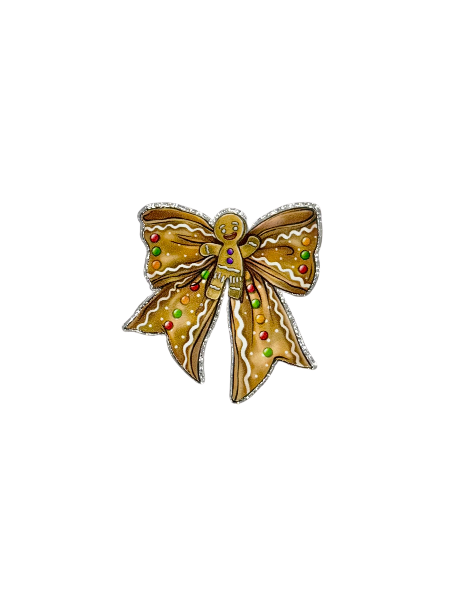 Gingerbread Man Bow Acrylic