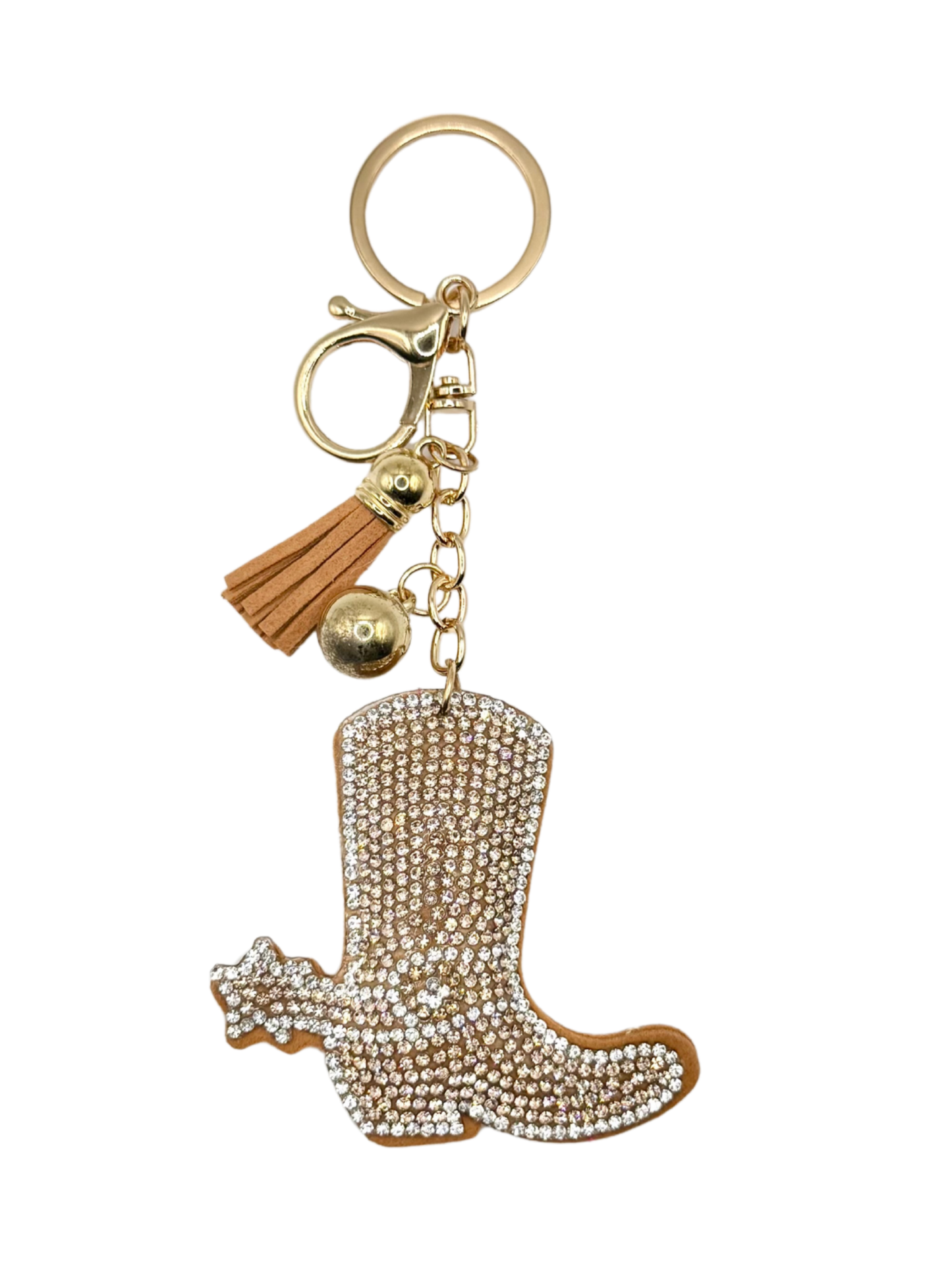 Cowboy Boots Rhinestone Keychain