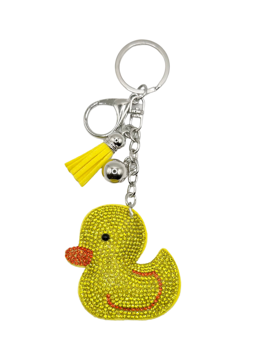 Duck Rhinestone Keychain
