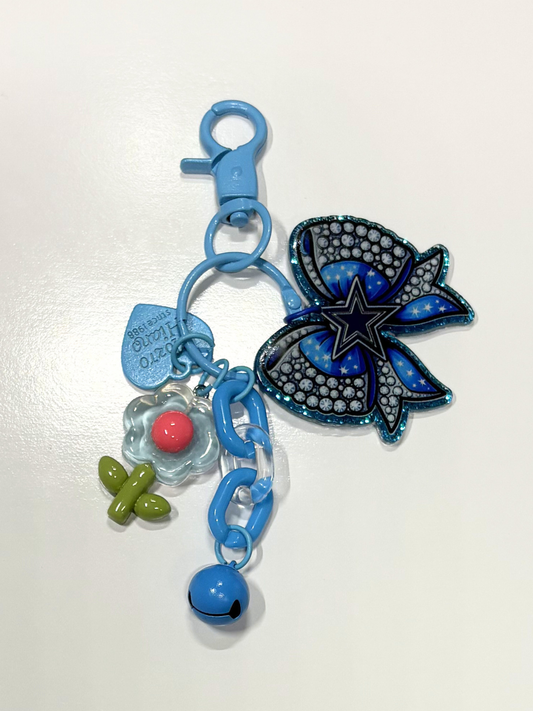 #13 DC BOW Football Keychain