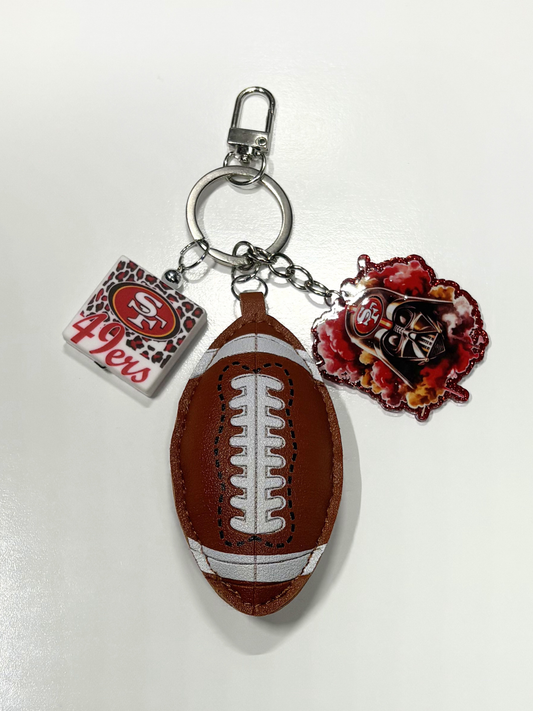 #17 SF Football Keychain