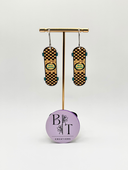 Skateboard Earrings