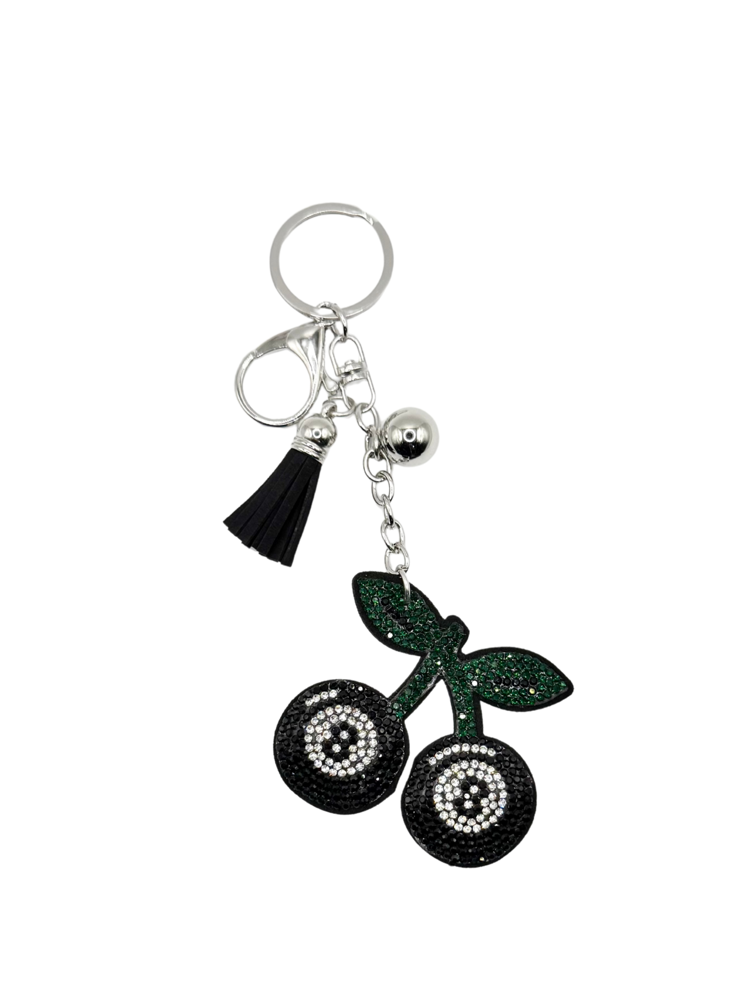 Cherry Rhinestone Keychain