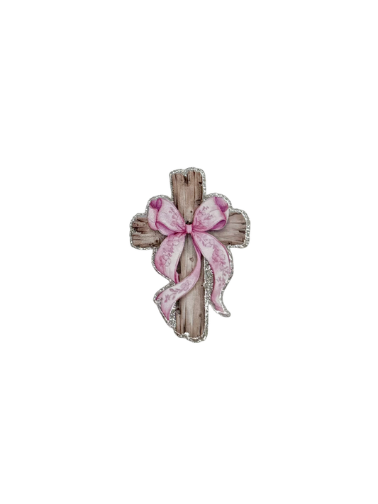Flower Bow Cross Acrylic