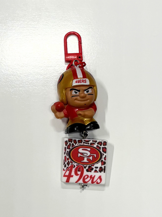 #27 SF Football Keychain