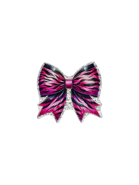 Zebra Bow Acrylic