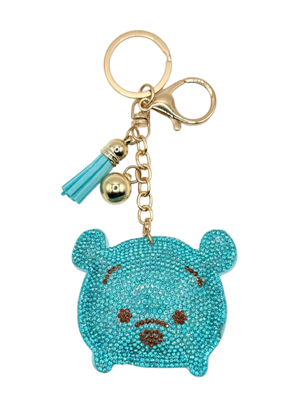Bear Rhinestone Keychain