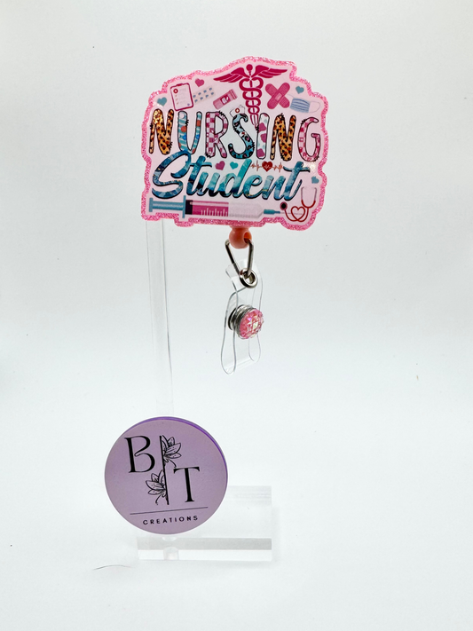 Nursing Student Badge Reel W/ Velcro