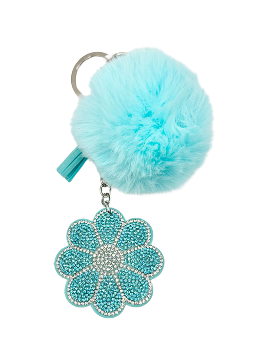 Flower Rhinestone Keychain