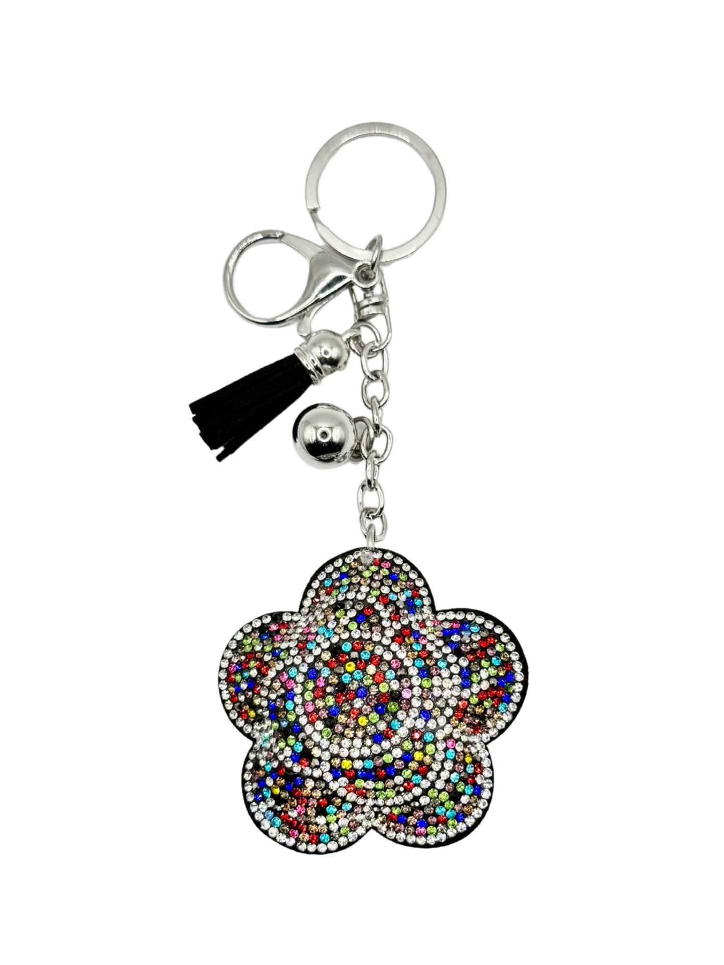 Flower Rhinestone Keychain