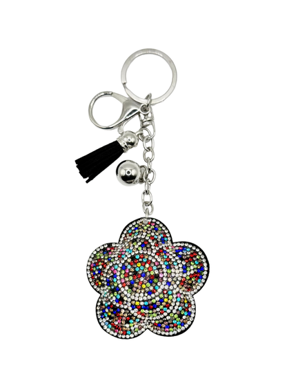 Flower Rhinestone Keychain