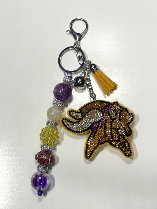 #38 MV Football Keychain