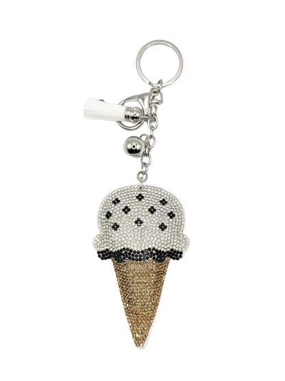 Ice Cream Rhinestone Keychain