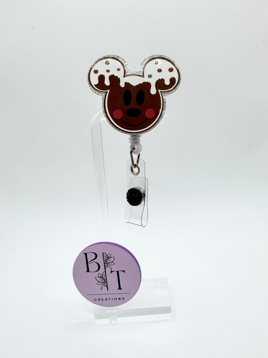 Gingerbread Mouse Badge Reel W/ Velcro