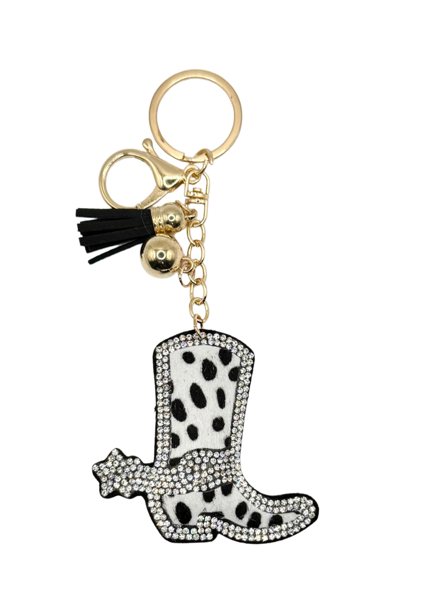 Cowboy Boots Rhinestone Keychain
