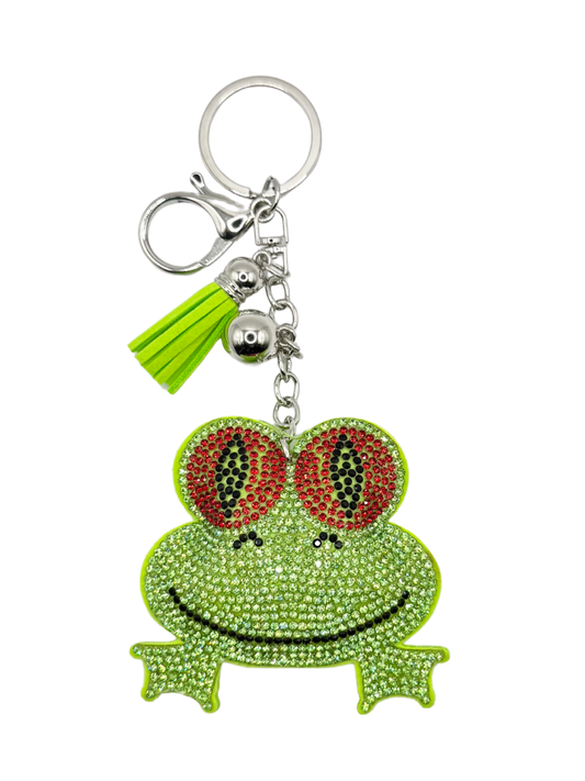 Frog Rhinestone Keychain