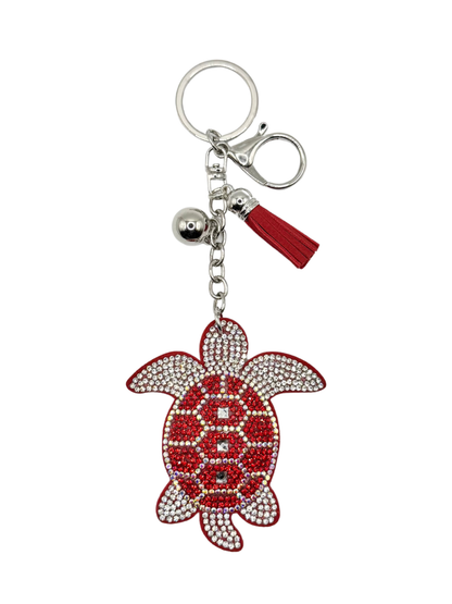 Turtle Rhinestone Keychain