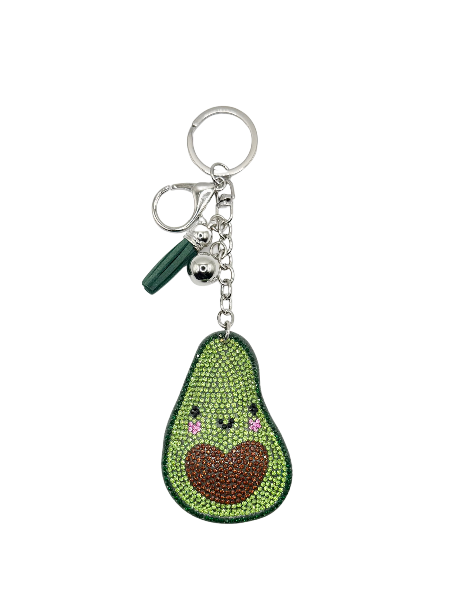 Avocado Rhinestone Keychain