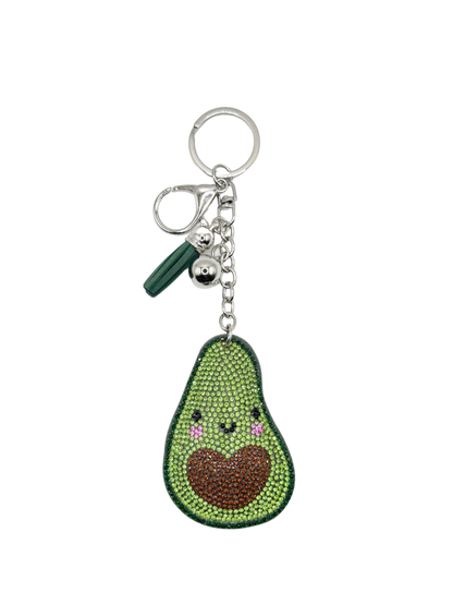 Avocado Rhinestone Keychain