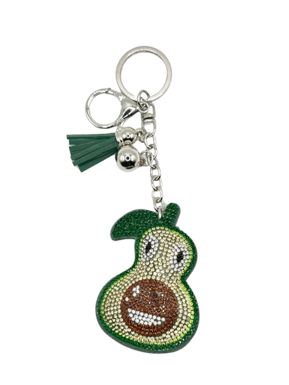 Avocado Rhinestone Keychain