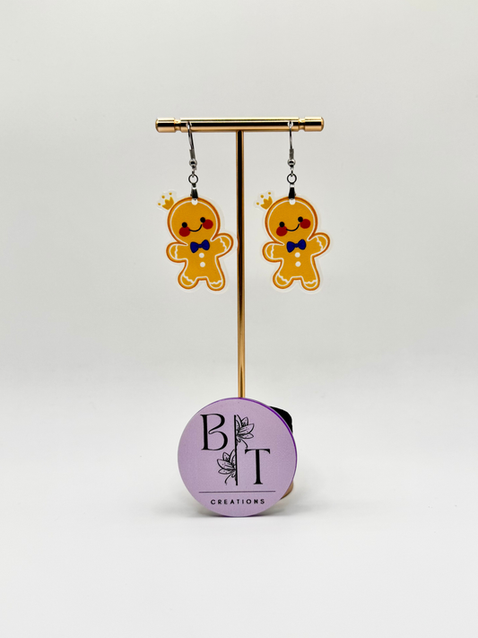 Gingerbread Man Earrings