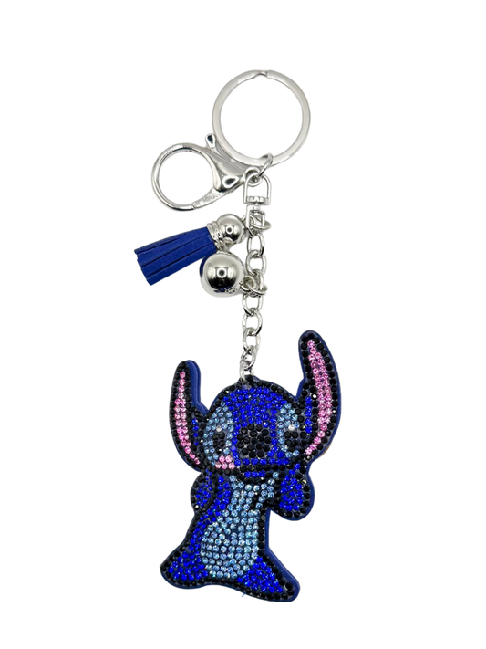 Alien Rhinestone Keychain