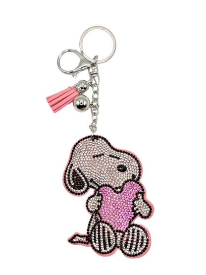 Snoopy Rhinestone Keychain
