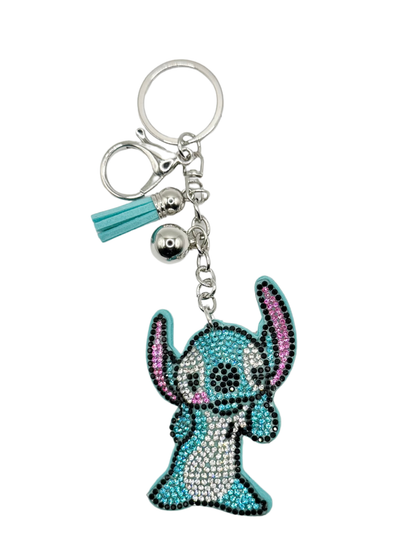 Alien Rhinestone Keychain