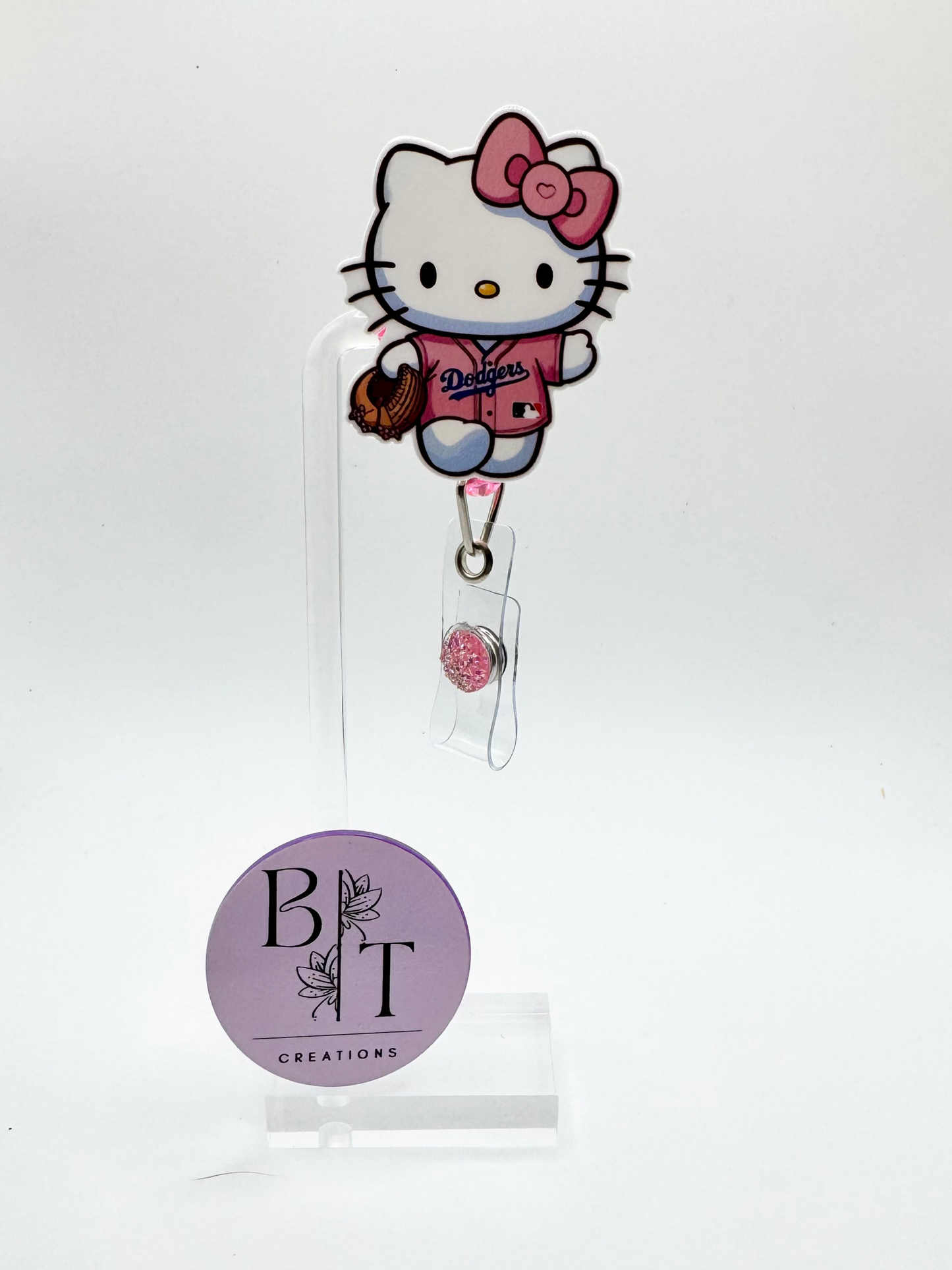 HK LA Baseball Badge Reel W/ Velcro