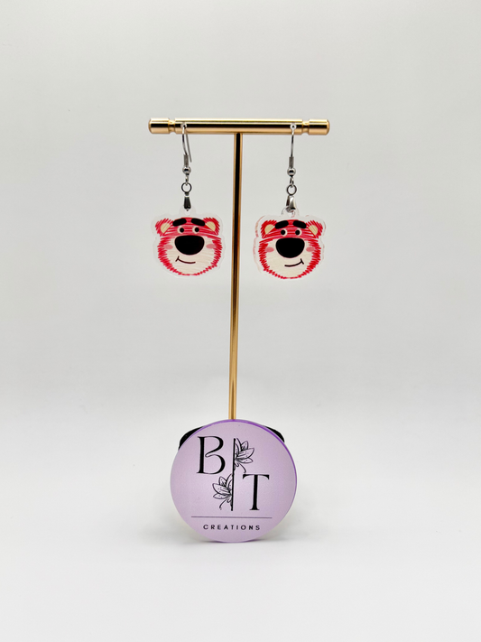 Pink Bear Earrings