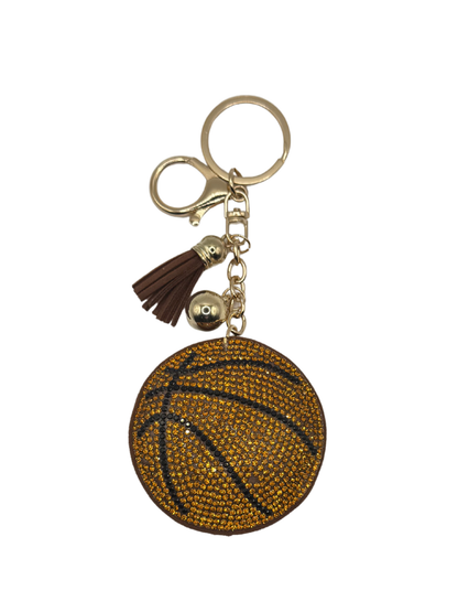 Basketball Rhinestone Keychain
