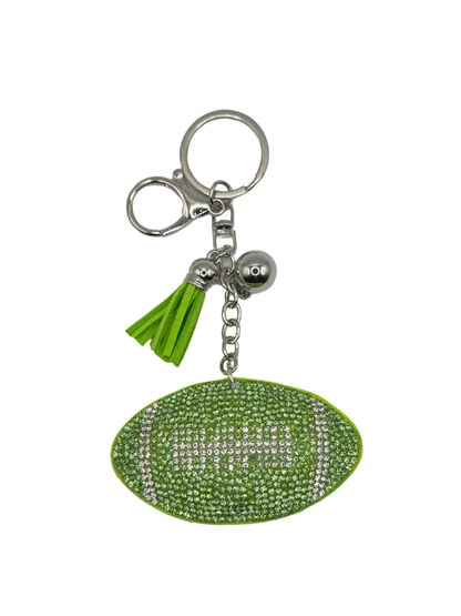 Football Rhinestone Keychain