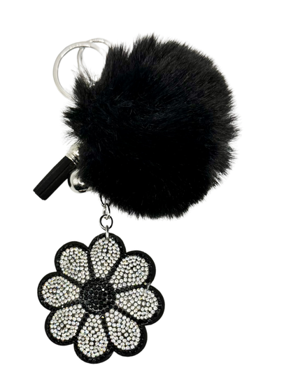 Flower Rhinestone Keychain