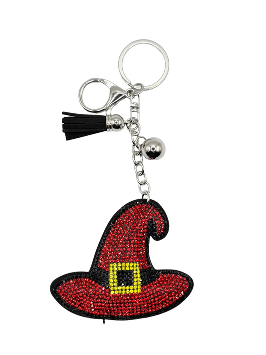 Witch Hat Rhinestone Keychain