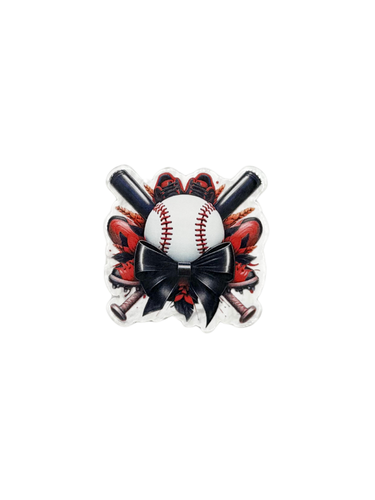 Bow Bat & Ball Acrylic